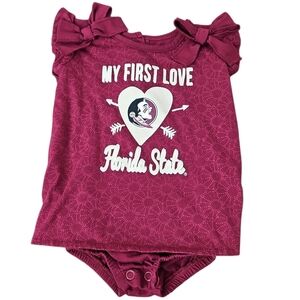 Colosseum FSU Florida State Onesie Dress My 1st Love Bows Floral 0-3m